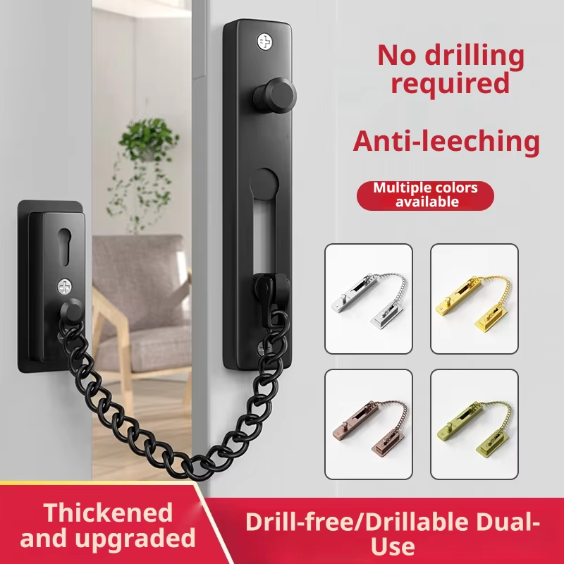 Security Chain Door - Edelstahl-Schlüssel sind hitzebeständig, Türketten-Schloss, Sicherheitskette, Feder,